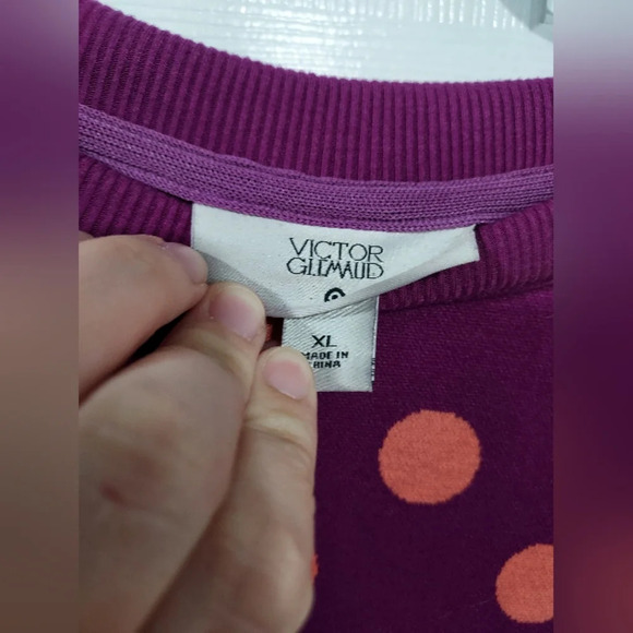 Victor Glemaud x Target Purple Polka Dot Long Sleeve Tunic Dress in Size XL - Picture 2 of 10